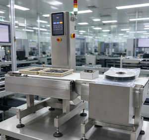 Macchina Selezionatrice Ponderale Continua a Nastro, Ispezionatrice Dinamica del Peso in Acciaio Inossidabile con Espulsore per Caramelle Confezionate in Piccole Quantità - Product Image 1