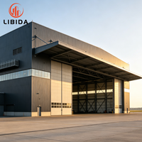 Hangar de Acero Prediseñado para Aviones, Resistente a Altas Cargas de Viento, Taller de Mantenimiento de Aeronaves, Edificio de Aeropuerto, Anticorrosión