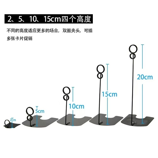 Metal Table Number Holder Stand with Wooden Photo Picture Note Clip Card Holder for Wedding Party Name Sign Memo for Office Use