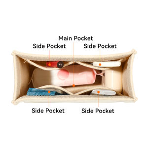 Organizador <span class=keywords><strong>de</strong></span> Bolso <span class=keywords><strong>de</strong></span> Fieltro, Inserto para Bolso, Organizador <span class=keywords><strong>de</strong></span> Cartera, Forro para Bolso Tote, Organizador <span class=keywords><strong>de</strong></span> Cosméticos para Mujer - Product Image 2