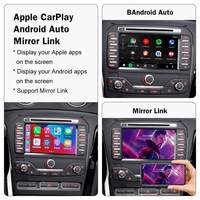 Boîtier d'interface décodeur sans fil CarPlay Android Auto Arvov pour système Ford Edge Sync2 Focus 2014-2016 avec commande vocale et fonction marche arrière