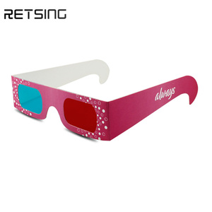 Bulk Disposable Red Blue Paper Cinema <strong>Glasses</strong> with Custom Logo &amp; Wholesale Pricing - Product Image 5