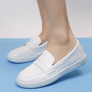 Wholesale <strong>Comfortable</strong> Solid White Flat Nurse <strong>Shoes</strong> Casual Summer Slip-On Non-Slip Soft-Soled Medical <strong>Work</strong> <strong>Shoes</strong> Breathable - Product Image 4