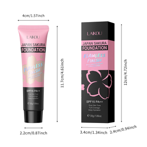 คอนซีลเลอร์แต่งหน้า รองพื้นเนื้อครีม ออร์แกนิค ปรับสีผิวให้สม่ำเสมอ ติดทนนาน บีบีครีมบำรุงผิวขาวกระจ่างใส - Product Image 6