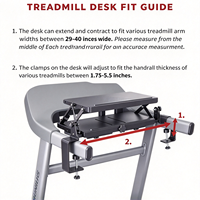Support de bureau réglable en aluminium AromaNano pour ordinateur portable, fixation pour tapis de course, station de travail avec fixation/démontage facile, noir