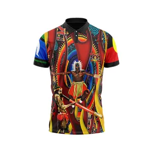 Benutzer definierte Logo Sublimation Sportswear Sport bekleidung für Männer Australische Aborigines Sublimated Darts Shirt Polo Shirts