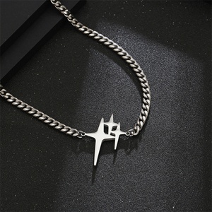 สร้อยคอชุบทองคำแท้แฟชั่นสวยงาม สร้อยคอจี้รูปดาวสแตนเลส - Product Image 2