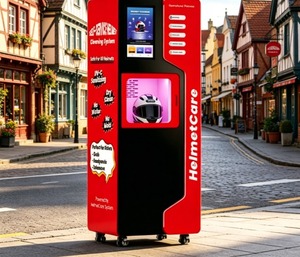 Machine de nettoyage de casques de vélo, avec système de paiement en pièces de <span class=keywords><strong>pesos</strong></span> - Product Image 1