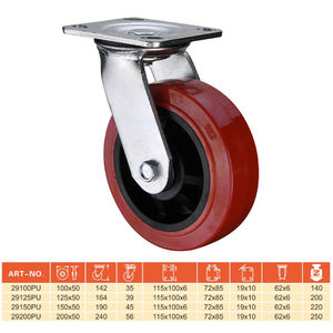 Hochleistungs-PU-Lenkrad 4 5 6 8-Zoll-Schwenk-/Fest-/Seiten bremse/Doppel brems halterung PU-Rad-Industrie rolle - Product Image 2