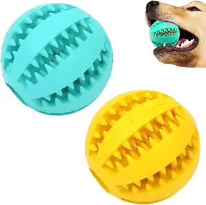 Niet-Toxisch Bijtbestendig Tandjes Speelgoed Ballen Voor Hond En Puppy Kat, Hond Pet Food Traktatie Feeder Kauw Tand Reinigingsbal