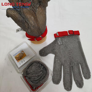 Gants anti-coupure avec fil en acier inoxydable et <span class=keywords><strong>maille</strong></span> métallique Gants <span class=keywords><strong>de</strong></span> boucher tissés pour la protection contre les coupures Technique d'armure toile - Product Image 2