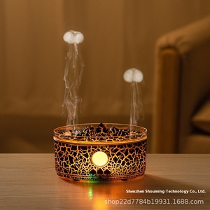 Nouveau humidificateur d'aromathérapie volcanique à double pulvérisation flamme veilleuse ornements sans fil télécommande produit en plastique domestique - Product Image 3