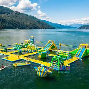 Toboggans de piscine gonflables pour enfants et adultes, grand parc aquatique gonflable rebondissant avec piscine combinée - Product Image 3