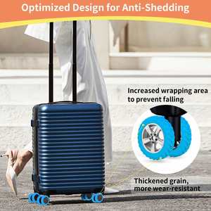 Nouvelles protections de roues de valise en silicone améliorées, lot de 8 - Product Image 4