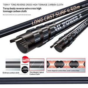 <span class=keywords><strong>Canne</strong></span> à pêche de surf de haute qualité 4,5 m, Fuji Japon, longue portée, lest 100-250g, 3 sections, pour la pêche en mer depuis le rivage - Product Image 4