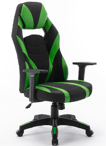 Chaise de jeu pivotante en cuir synthétique au design moderne Chaise d'ordinateur de direction avec élévateur à gaz à 3 niveaux et hauteur réglable - Product Image 4