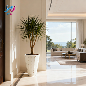 <span class=keywords><strong>Maceta</strong></span> de Lujo Personalizada con Diseño de Flor Dorada, Duradera, Grande, de Fibra de Vidrio, Ecológica, para Bodas, Centros Comerciales, Patios, Jardines, Hoteles y Hogares - Product Image 3