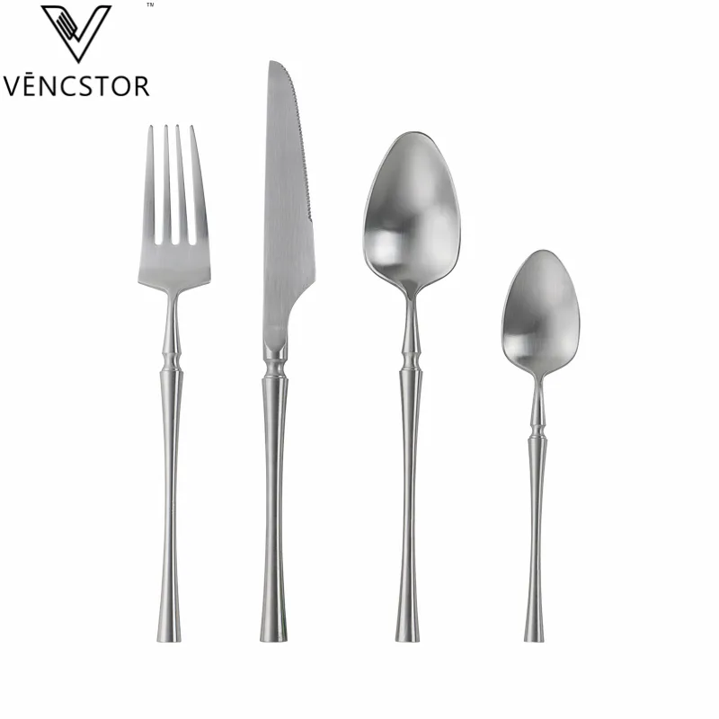 Couverts personnalisés en argenterie, 10 pièces, fabricants de couverts en plaqué argent pour Restaurant