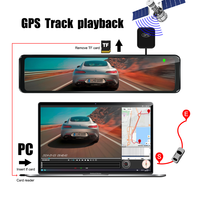 11.26 "miroir Portable sans fil Carplay Androidauto 4K Wifi double caméra miroir sauvegarde vue arrière DVR enregistreur vidéo Dash Cam