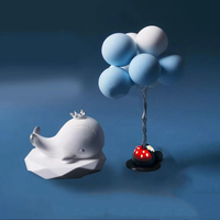 Diffuseur d'arôme pour voiture en forme de baleine bleue, clip de ventilation moderne, motif animal de dessin animé mignon