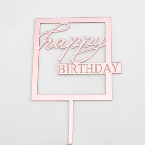 In vendita buon compleanno acrilico torta decorazione forniture d'oro buon compleanno <span class=keywords><strong>a</strong></span> voi per la tavola decorazione torta Toppers - Product Image 5