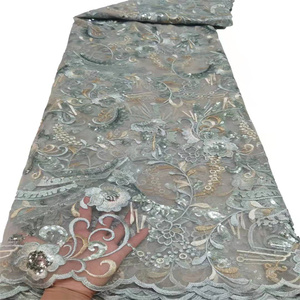Tecido de malha três dimensionais feita à mão, tecido de malha lantejoulas vestido de noite - Product Image 6