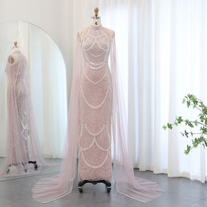 Jancember SZ209 Lentejuelas coloridas Cuello alto Vestidos de fiesta de noche formales Vestidos - Product Image 4