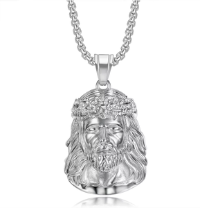 Custom unico acciaio inossidabile nuovo oro 18k cristallo <span class=keywords><strong>Gesù</strong></span> ciondolo pezzo di cristallo per collana - Product Image 6