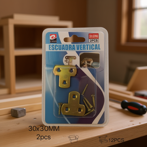 Mnj Escuadra Vertical 30x30mm 2pcs Steel Angle Bracket For Furniture Assembly - Product Image 3