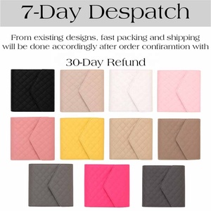 Organizador de carpetas de dinero de cuero acolchado A7 más vendido de Ins con hojas volantes y bolsas disponibles como sobre de cuero/soporte para documentos - Product Image 3