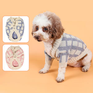 Vêtements pour animaux de compagnie en coton tricoté au crochet, mode hiver, <span class=keywords><strong>pull</strong></span> tricoté pour chien et chat pour le printemps et l'automne, fabriqué en polyester - Product Image 5