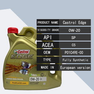รับประกันคุณภาพ น้ำมันเครื่องสังเคราะห์แท้ 100% สำหรับรถยนต์ SP 0W20 <span class=keywords><strong>C5</strong></span> รุ่นยุโรป 4 ลิตร P01C49E-00 สำหรับ <span class=keywords><strong>Castrol</strong></span> <span class=keywords><strong>EDGE</strong></span> - Product Image 6