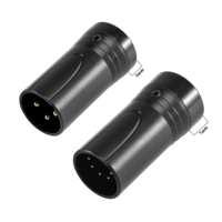 DMX Low Profile Audio Gold 5 Pin Angle Droit XLR Mâle Femelle Connecteur Plug Jack pour DMX LED Stage Light Control Cable