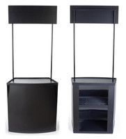 Comptoir de promotion portable sur mesure pour salon professionnel, présentoir publicitaire en PP, comptoir promotionnel pop-up, table de promotion