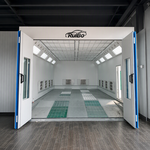 Cabine de peinture automobile RuiBo avec filtre de plafond complet, bandes LED à 45 degrés, grille de retour d'air, cabine de peinture pour véhicule entier - Product Image 1