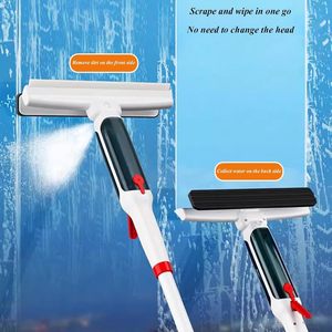 Long Handle Two Head Plastic Window Cleaner with Soap Dispensing <b>Shower</b> <b>Squeegee</b> and Spray for Window Cleaning - Product Image 3