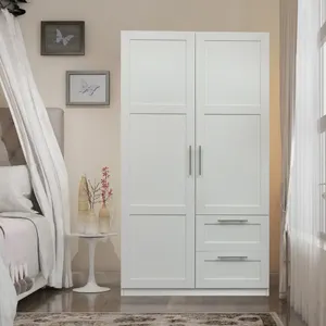 Wardrobe Bedroom Furniture MDF Wood with Mirror Wooden Modern Home Furniture Bedroom Closet 100pcs