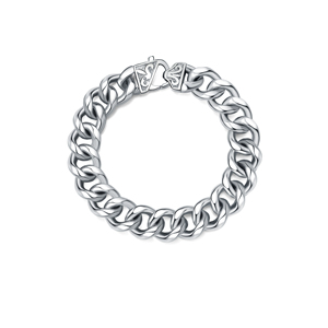Unisex Solid 925 Sterling <b>Silver</b> Bracelet Vintage Hip Hop Style Cuban Chain <b>for</b> <b>Men</b> <b>for</b> Wedding Party Fine Chain Link Bracelets - Product Image 3