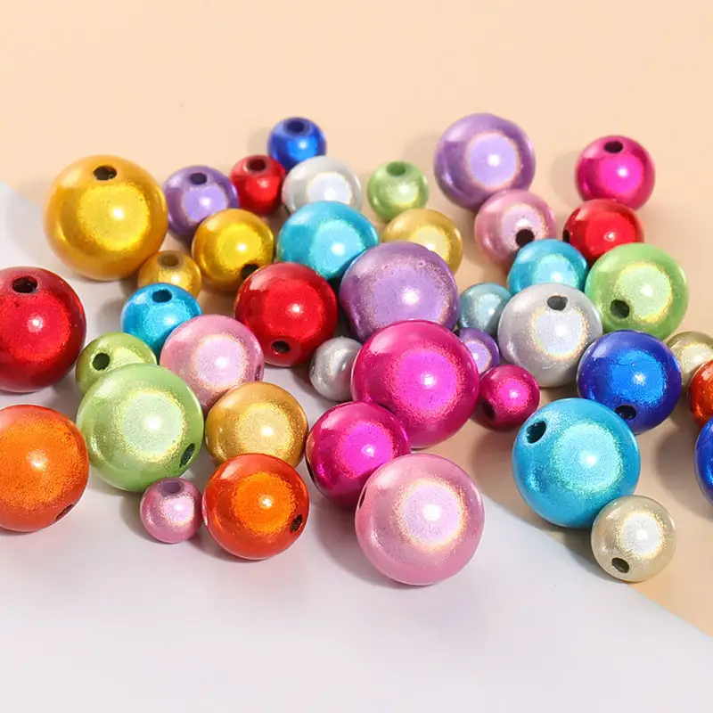 4/5/6/8/10/12/14/16/18/20mm perles d'ampoule réfléchissantes 3D Illusion Miracle Magic Beads perles acryliques de rêve pour la fabrication de bijoux
