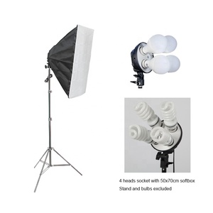 Hot Bán Có Thể Điều Chỉnh 50*70Cm 60*60Cm 4 Ổ Cắm Bóng Đèn Thiết Bị Chụp Ảnh Ánh Sáng Softbox - Product Image 2