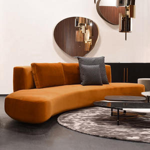 Stile nordico luce di lusso tre persone modello di Hotel completamente arredato <span class=keywords><strong>soggiorno</strong></span> da piccoli a grandi divani in tessuto spugnoso - Product Image 3