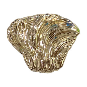 Boutons en alliage YES Yisen en forme de coquille soyeuse : irréguliers double face, argent véritable et <span class=keywords><strong>dor</strong></span>é, pour vêtements féminins - Product Image 1