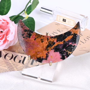 Venta al por Mayor de Luna de Cuarzo Rosa Tallada en Cristal Natural de Gran Tamaño para Decoración - Product Image 4