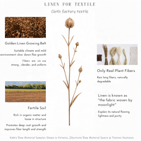 Kain Kanvas Linen 100% Flax 165-300GSM Bahan Tas Jinjing & Kantong Roti Custom untuk Merek - OEM Grosir