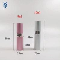 Flacon de parfum atomiseur portable de luxe en aluminium, rechargeable, 8 ml et 10 ml, avec mécanisme rotatif