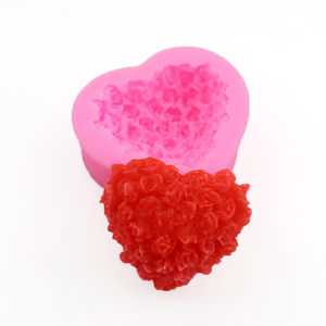 Moldes de Silicona Personalizados XGY-4 para Jabón con Forma de Corazón y Rosa, <span class=keywords><strong>Molde</strong></span> de Silicona para Encaje de Azúcar, <span class=keywords><strong>Molde</strong></span> de Silicona para Decoración de Pasteles, <span class=keywords><strong>Molde</strong></span> 3D para Velas - Product Image 1