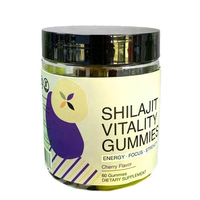 Extrait de Shilajit de haute qualité en poudre, riche en acide fulvique, provenant de l'Himalaya, Inde. Gummies au Shilajit.