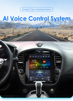 CARUPEZ 9.7 inci Android Auto GPS DSP Stereo Mobil untuk Juke 2011-2018 & Infiniti ESQ 2014-2019
