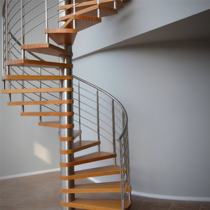 Escalera <span class=keywords><strong>de</strong></span> Caracol Moderna <span class=keywords><strong>de</strong></span> Madera Sólida, Escalera <span class=keywords><strong>de</strong></span> Caracol Resistente <span class=keywords><strong>para</strong></span> Interiores y <span class=keywords><strong>Exteriores</strong></span>, Sala <span class=keywords><strong>de</strong></span> Estar, Dormitorio, Uso Residencial - Product Image 1