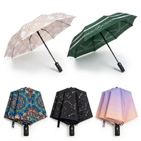 Parapluie de voyage automatique coupe-vent personnalisé, parapluies personnalisés, parapluie automatique, impression numérique, parapluie pliable, logo